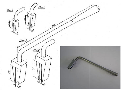 Приспособление для правки вентиляционных лопастей роторов